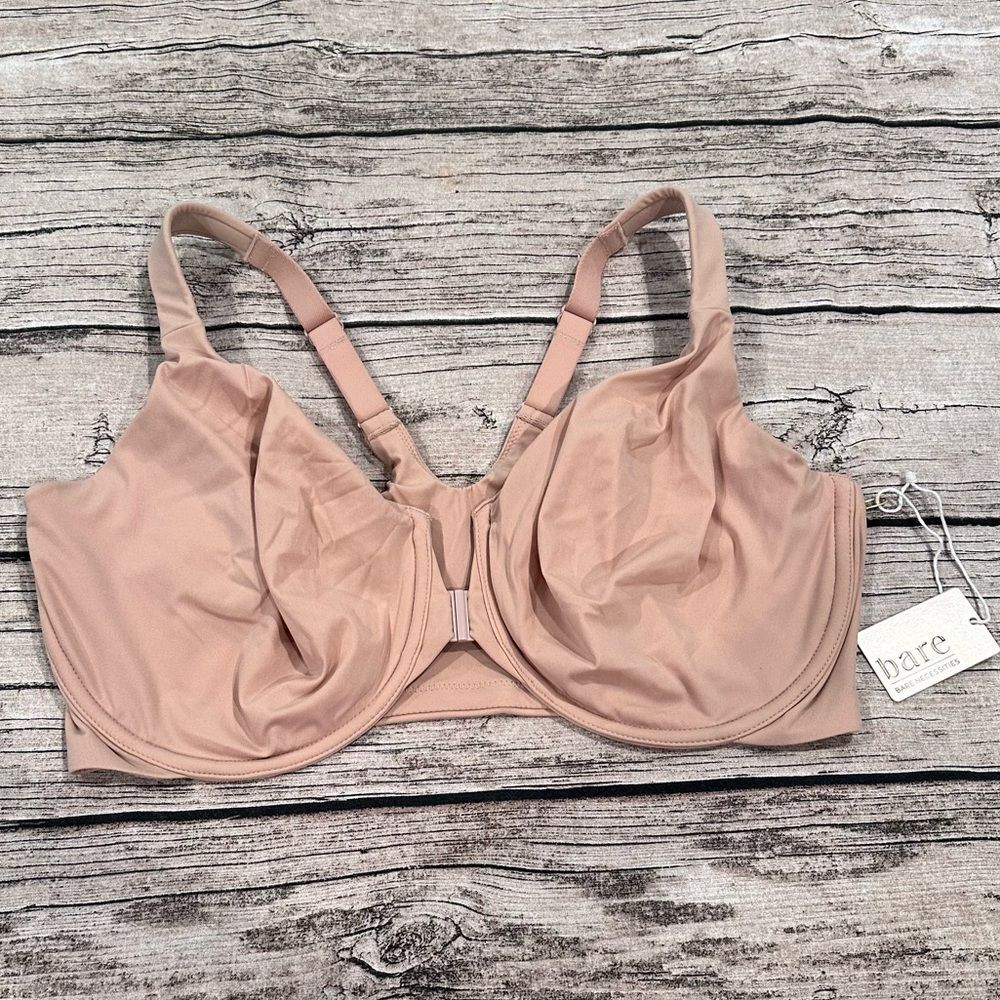 NWT Bare Necessities Beige, Unpadded, Front-Close Bra Size 40DDD
